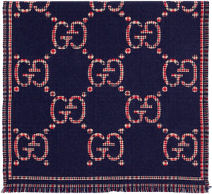 All over GG logo wool scarf-1